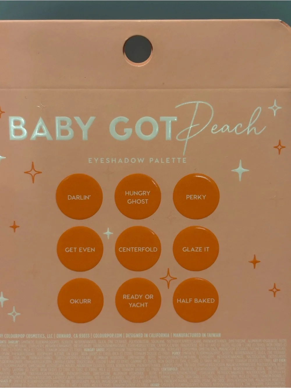 ColourPop Baby Got Peach Eyeshadow Palette - Peach, Coral, Peachy Gold